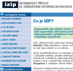 IZIP – internetová zdravotní knížka